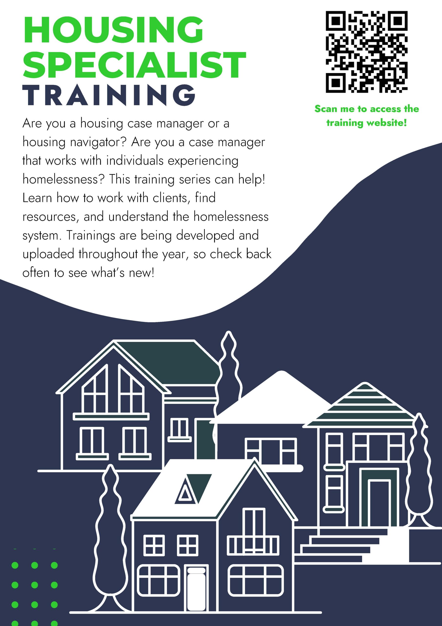 Housing Specialist Training Flyer